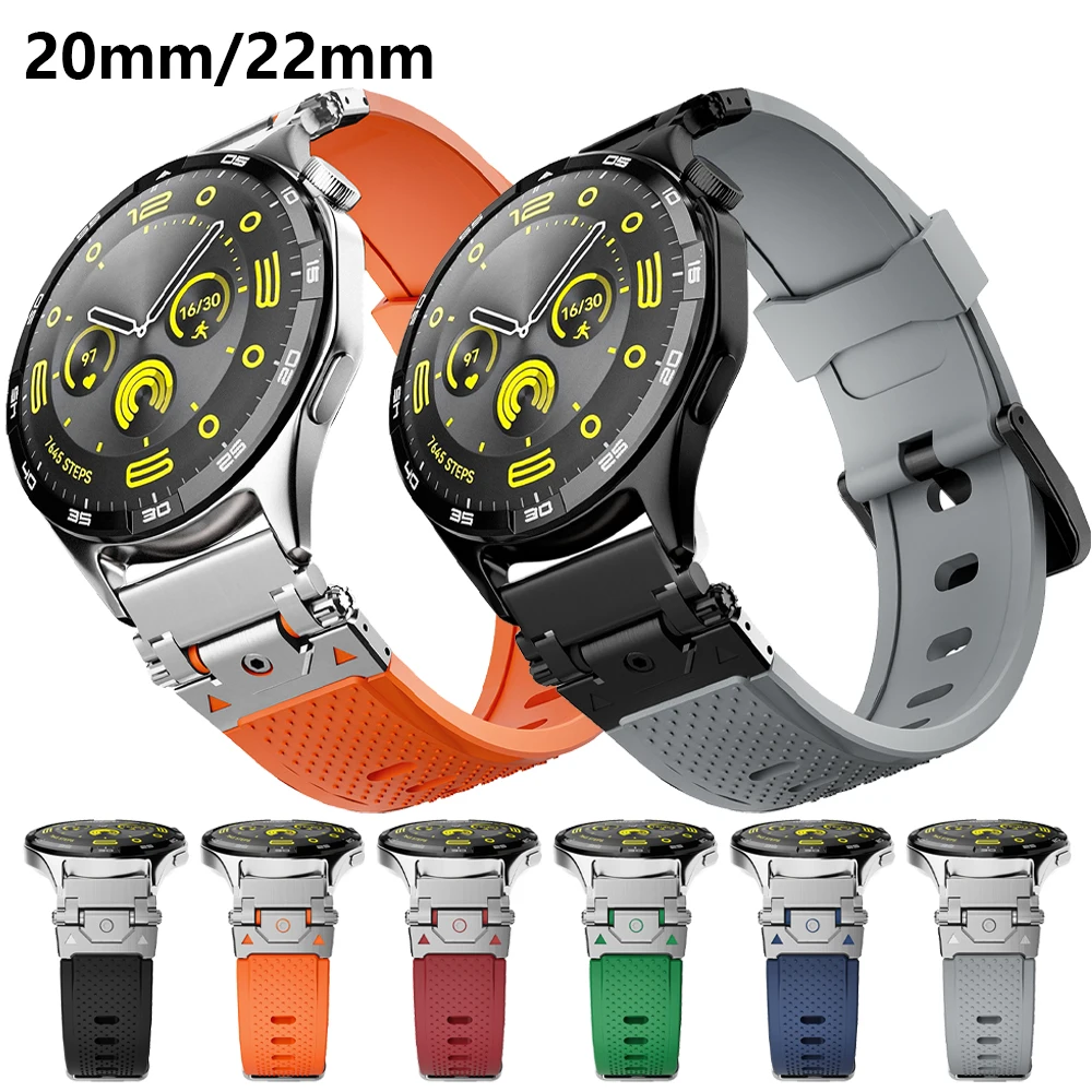 22mm rubber loop strap for huawei GT5 GT4 46mm amazfit balance GTR 4 sports 20mm men band for samsung galaxy 7/6/5/4 44mm 40mm