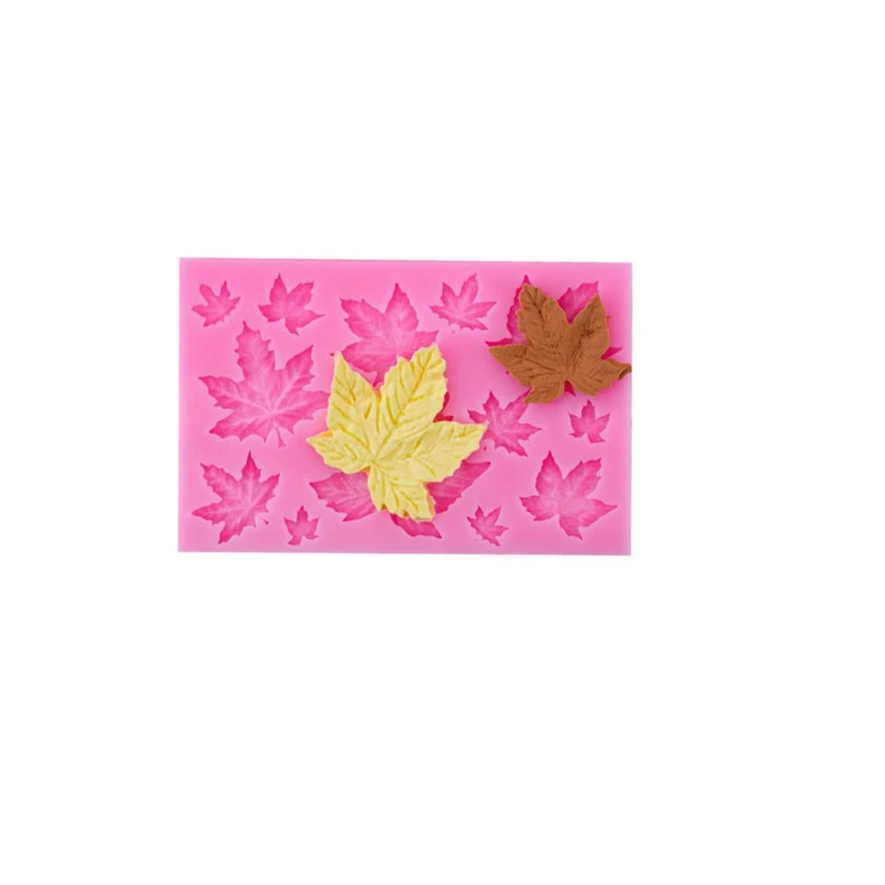 1pc Maple leaf leaf silicone mold Flip sugar chocolate cake decoration mold