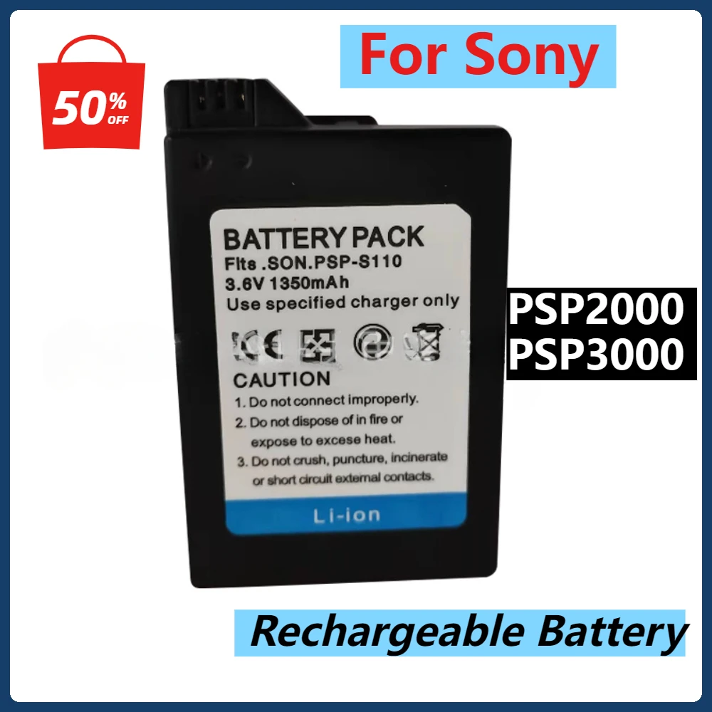 

PSP2000 PSP3000 3.6V 1350mah Lithium Rechargeable Battery for Sony PSP 2000 3000 PSP-S110 Play Station Portable Gamepad