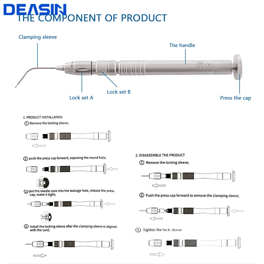 Dental Root Canal Extractor Endodontic Files Extractor Broken File Removal Kit for Root Canal Treatment Broken Removal System