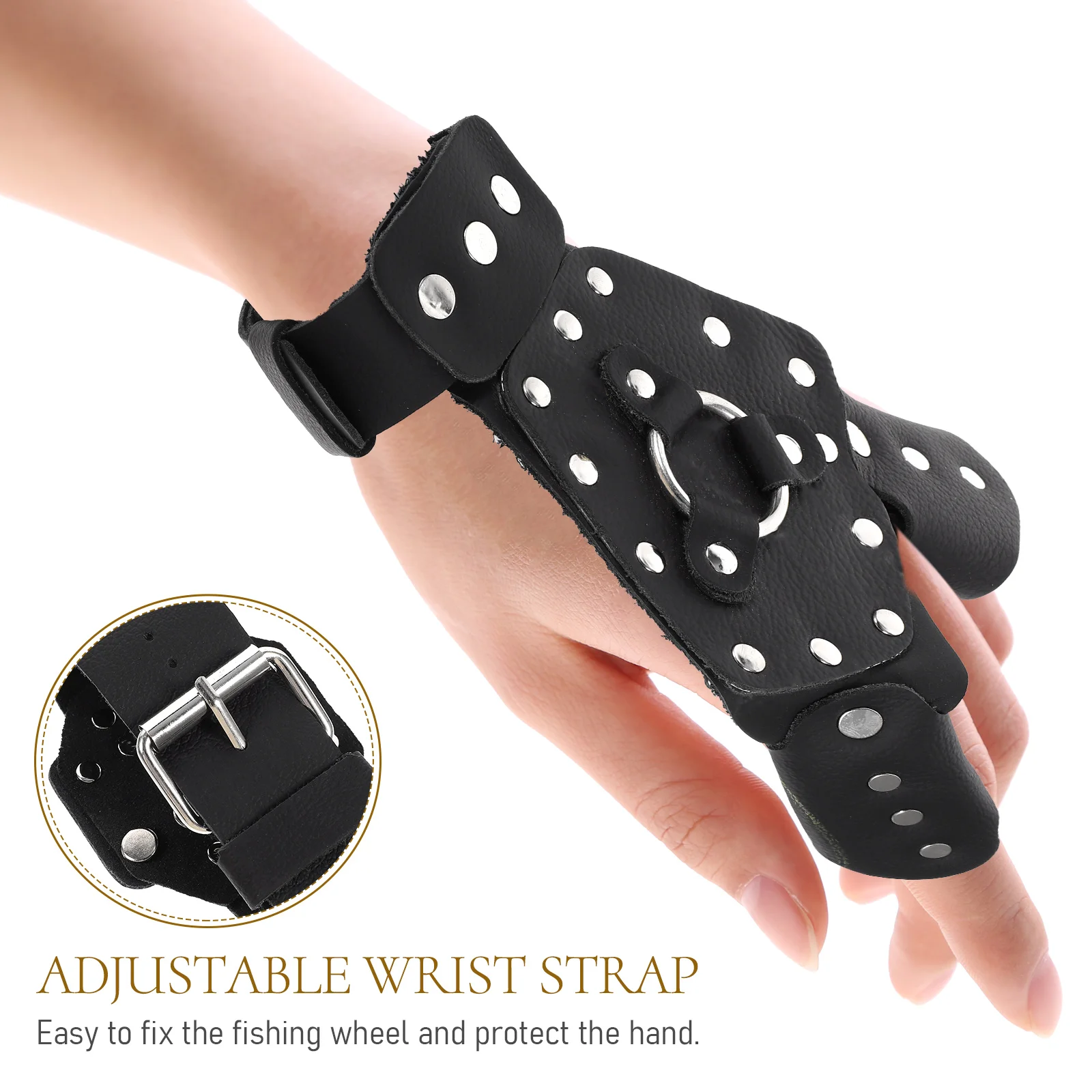 

2Pair Fishing Wristband Adjustable Durable Hand Protector for Outdoor Fishing Hunting Bowfishing