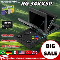 ANBERNIC RG34XXSP Flip Handheld Console 3.4IPS Screen Video Game Consoles Linux H700 Supports WIFI 64bit 256G PSP Game RG 34XXSP