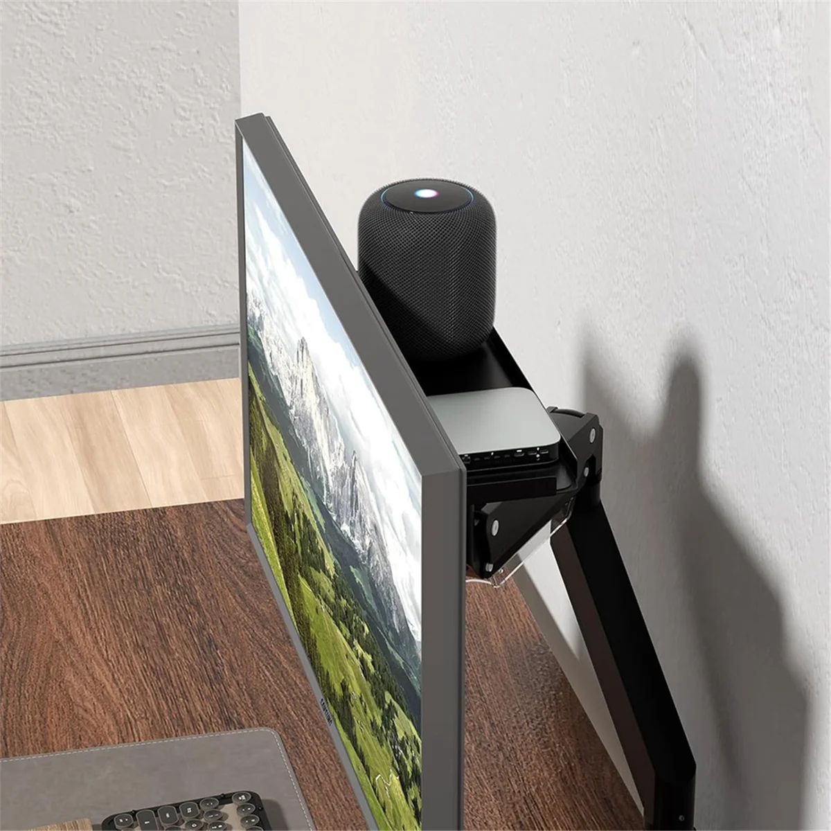 A03R  Desktop Computer Monitor TV Back Holder PC Screen Storage Bracket for Television Speaker Mini PC