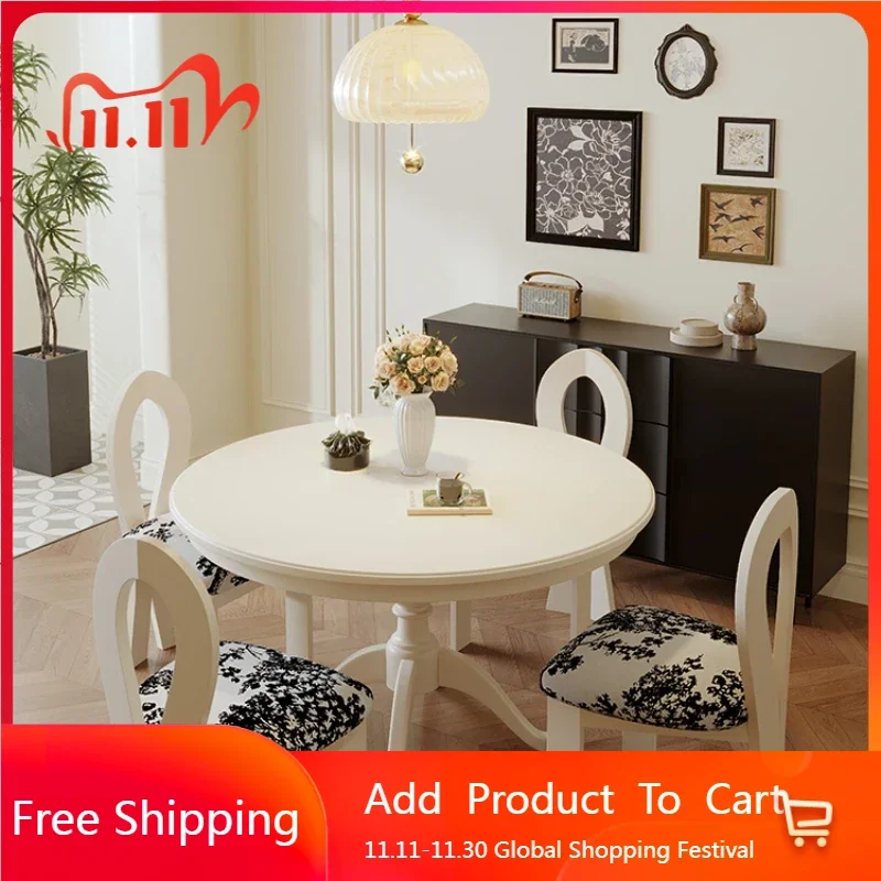 غرفة المعيشة الاستقبال طاولة طعام مستديرة التخييم الشمال طاولة طعام خشبية مقاوم للماء الطابق Yemek Odasi Setleri أثاث المنزل