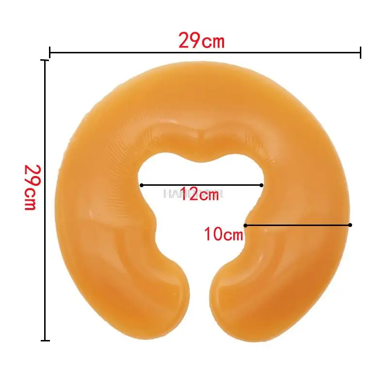 Bantal Pijat bentuk U Spa silikon lembut, 1 buah 700g, bantal Gel Spa pijat wajah rileks, bantal kereta pijat tubuh, perawatan kesehatan