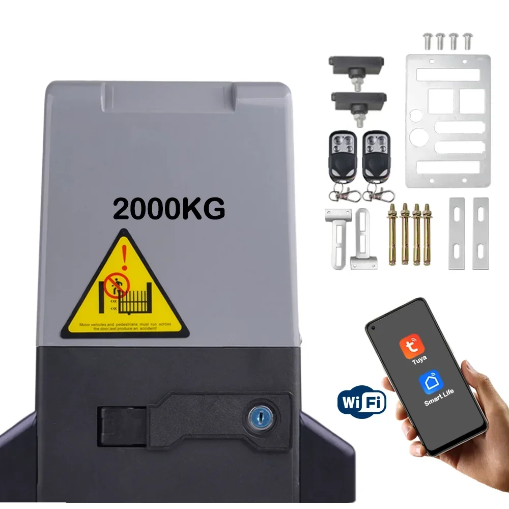 

Высокое качество 1200 Вт 220 В Wi-Fi пульт дистанционного управления магнитный двигатель для ограничительных ворот 2000 кг устройство открывания раздвижных дверей затвор