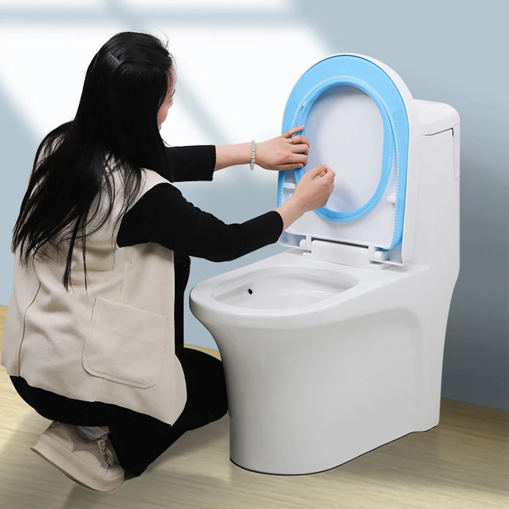 

8pcs Disposable Toilet Seat Covers Polypropylene Cushion Breathing Protect Household Sanitary Easy Assemble Disassemble Toilet