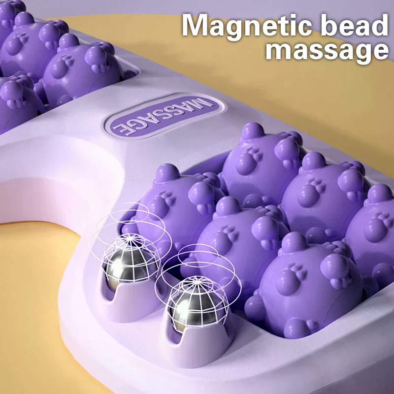 Magnetic Bead Foot Roller for Effective Multi-Point Massage and Foot Therapy in Tri-Color
