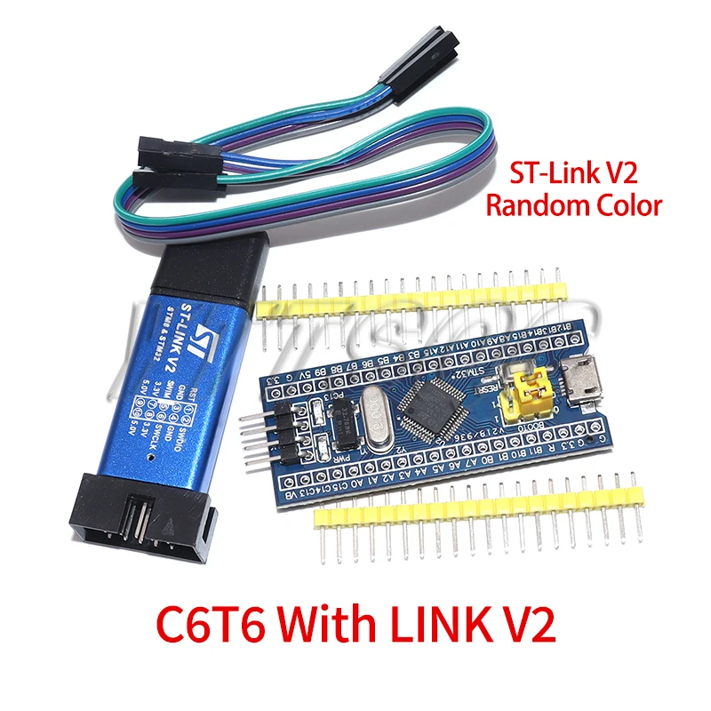 الأصلي ST-LINK V2 محاكي تنزيل المبرمج الأصلي STM32F103C8T6 STM32 الحد الأدنى لوحة تطوير النظام STM32F401 / 411