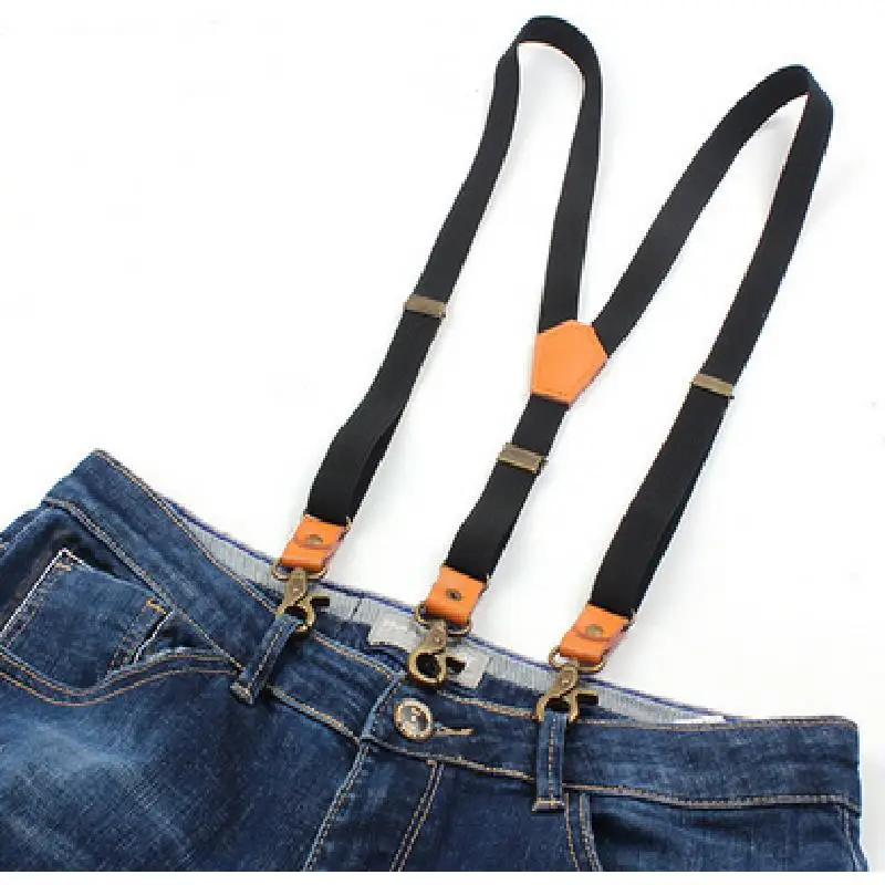 Vintage Men's Suspenders ใหม่ 3 Hooks Suspenders Man สําหรับกางเกง Casual Mens กางเกง Suspenders แฟชั่นปรับผู้หญิง Braces