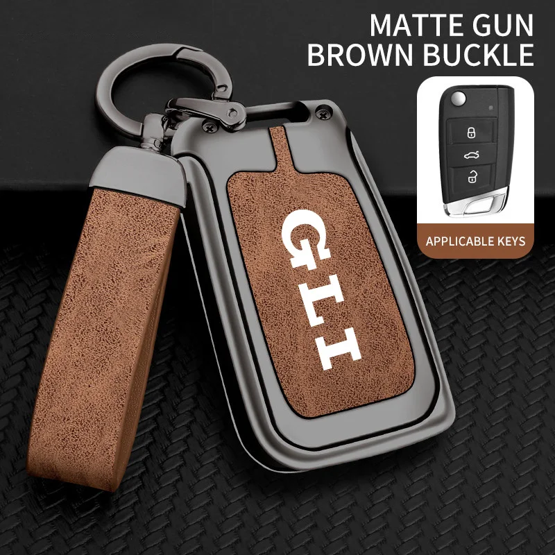 Zinc Alloy Car Remote Key Cover Case Holder Shell Fob For Volkswagen VW GLI Jetta MK4 MK5 MK6 MK7 GTD Car Accessory