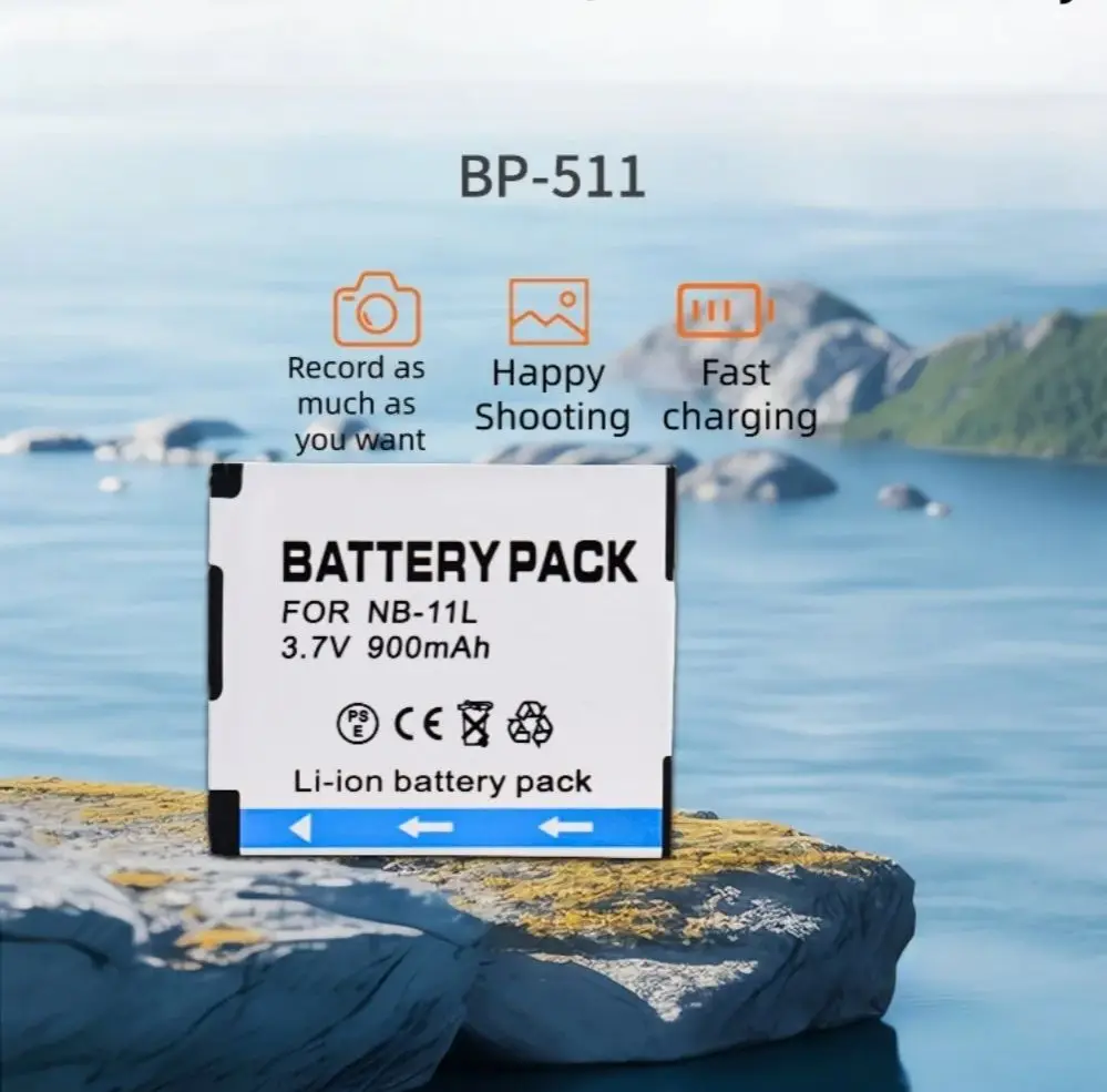 NB-11L Digital Camera Battery 900mAh Rechargeable Battery For Canon IXUS 125 240 265 155 145 245 A4000