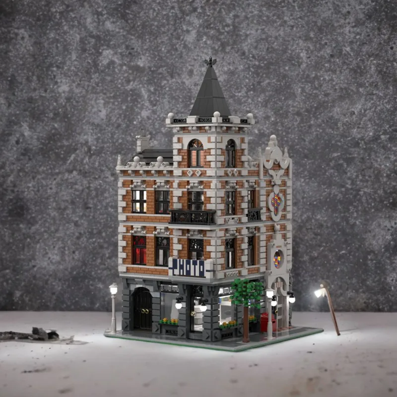 3443 elementy MOC Kreatywne Kosmiczne Modułowe Studio Fotograficzne Nowoczesne Studio Fotograficzne DIY Model Klocki Zabawki Urodzinowe Prezent