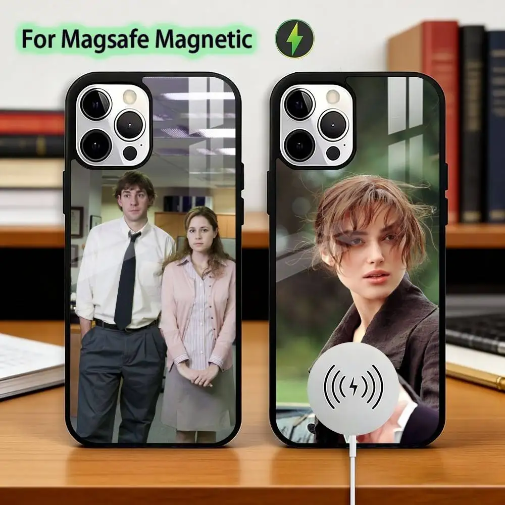 

Jim & Pam The Office Phone Case For iPhone17,16,15,14,13,12,11 Plus,Pro Magnetic For Magsafe Wireless Charging