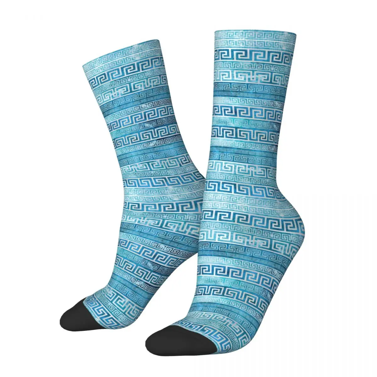 

Happy Funny Men's Socks Harajuku Greek Meander Pattern Greek Key Ornament Sock Sport Women Socks Spring Summer Autumn Winter