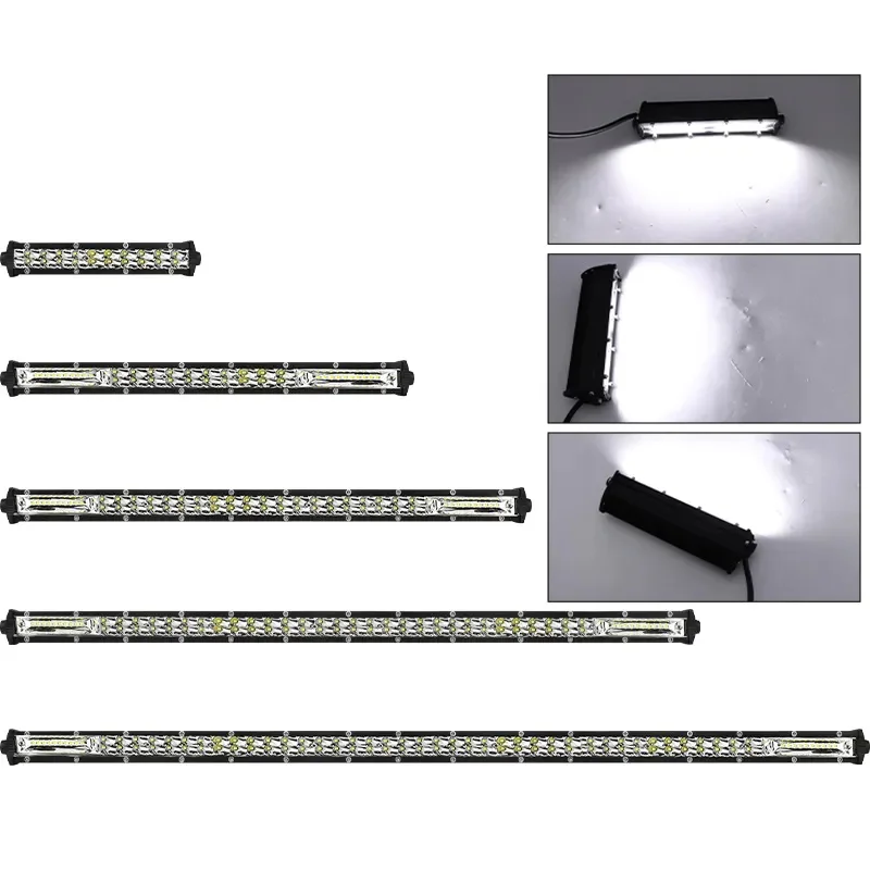 14-Inch LED Strip Work Light 120W Dual Row Mini Switch IP67 Waterproof 9V-50V Off-Road Vehicle Spotlights New Lighting