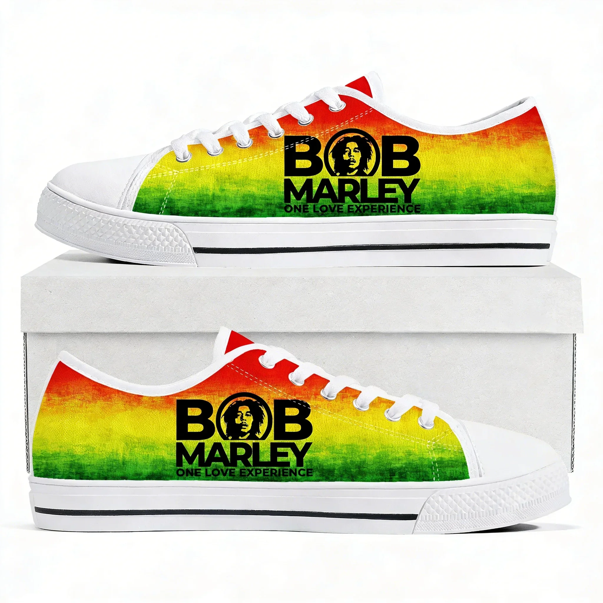 

Кеды Bob Marley Reggae Rasta с низким верхом, унисекс, для подростков, повседневные, из канваса, для пар, обувь на заказ, белые