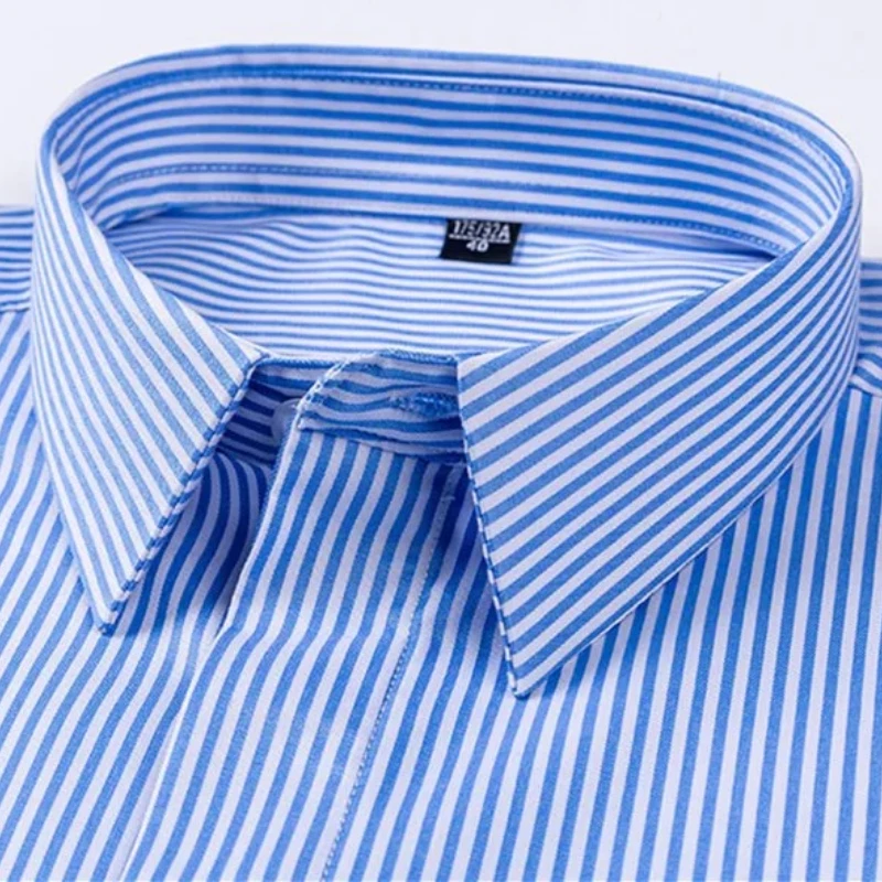 8XL Mens Shirts Long Sleeve Big Sizes Anti-wrinkle Business Men Shirt Long Sleeves Dress Shirts For Men Slim Fit Camisa Social