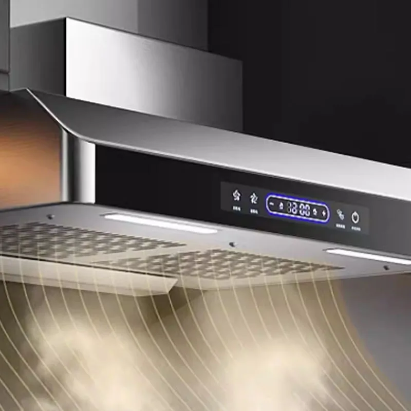 220/110V Efficient Range Hood with Dual Motors Ultrathin Range Hood for Kitchen Top Suction Ventilator Energy Conservation