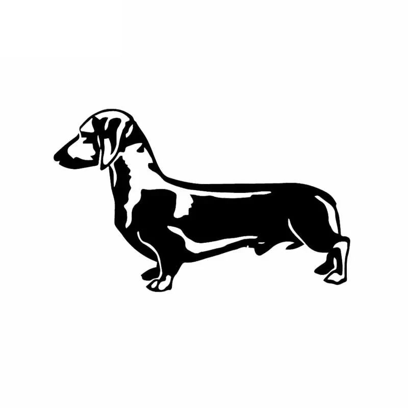 

Cute Bard Dog Exquisite Applique Fashion Car Window Sticker Personality PVC Waterproof Applique Black/White, 16cm*10cm