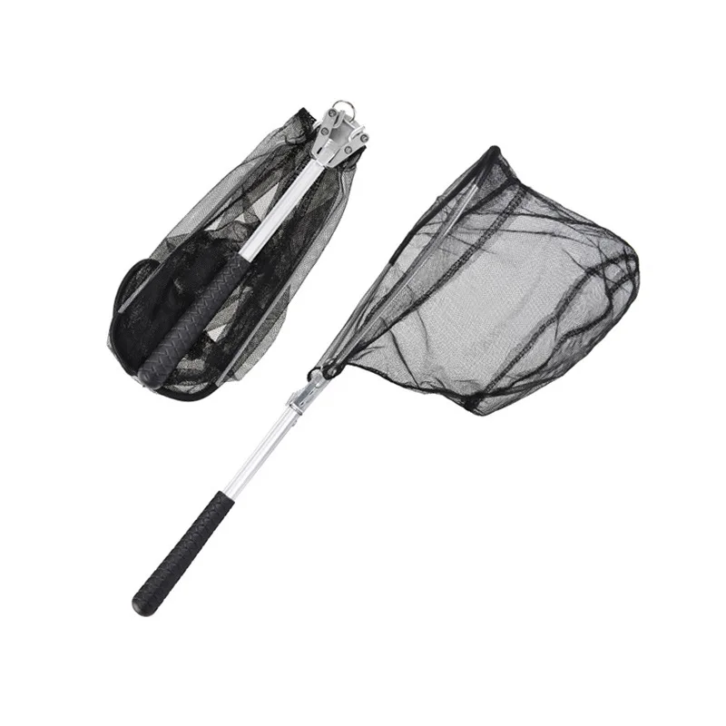 

Aluminum Alloy Single Section Mini Triangle Folding Fly Fishing Metal Fine Net Portable Short Section Fishing