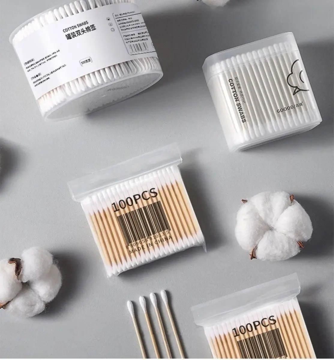500 قطعة من مسحات القطن الخشبية ذات الرأس المزدوج - متعددة الأغراض للمكياج والتنظيف والعناية بالحيوانات الأليفة والاستخدام اليومي #2