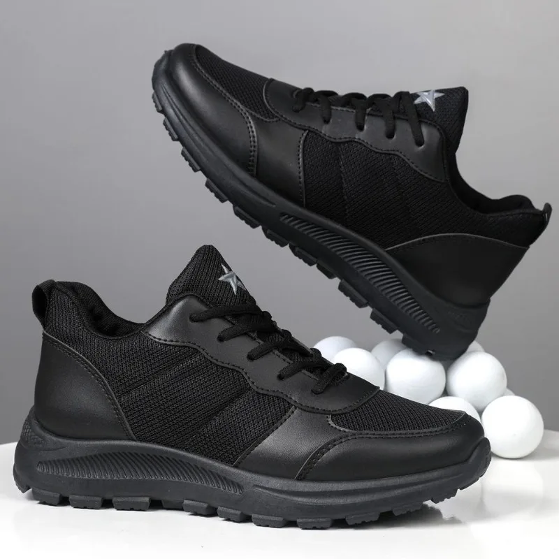 Men's casual comfortable sports shoes simple mesh breathable running shoes mesh lightweight anti slip wear-resistant men's shoes