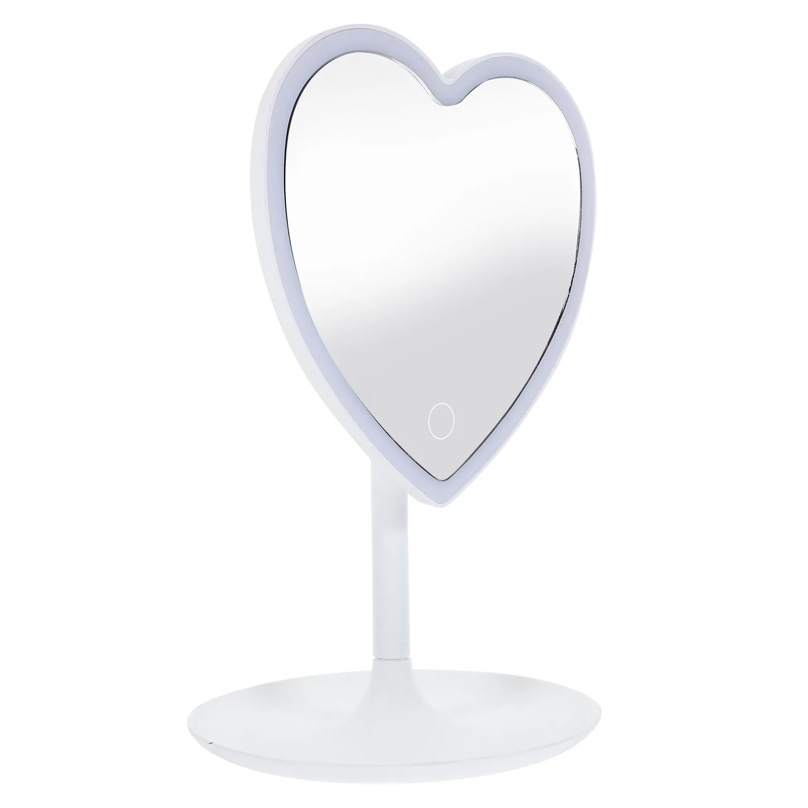 

LED Makeup Mirror with Adjustable Brightness Stylish Desktop Vanity Mirror for Bathroom Bedroom Dressing Table Use