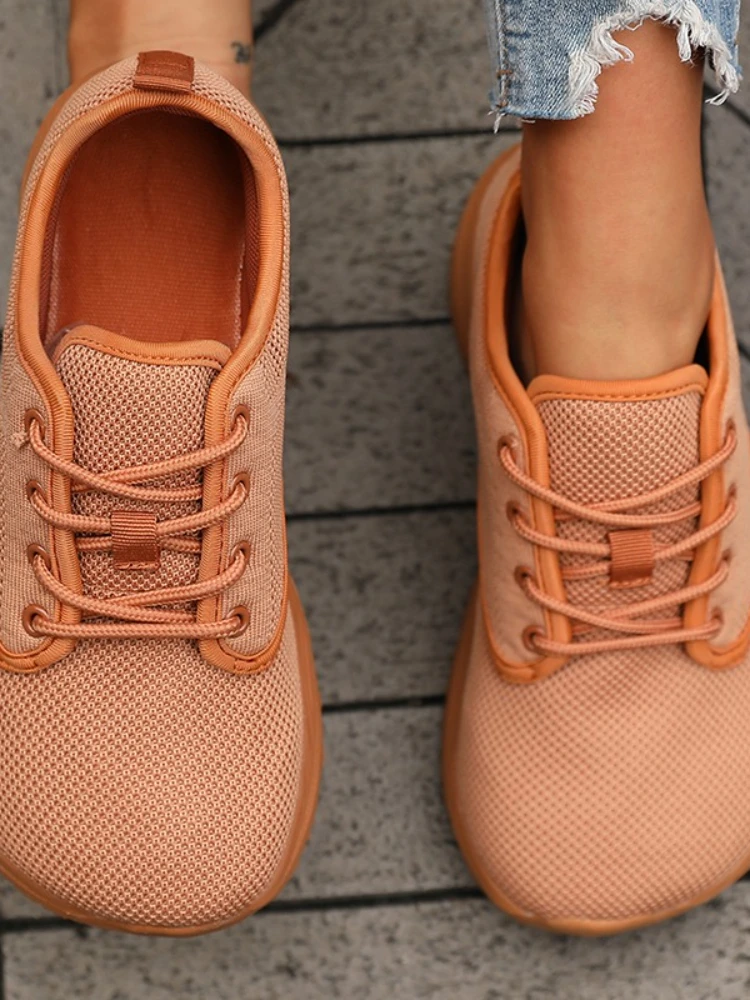 Plate-forme femmes chaussures de course respirant confortable en plein air Camping chaussures de course minimaliste large dernière semelle souple Tennis baskets