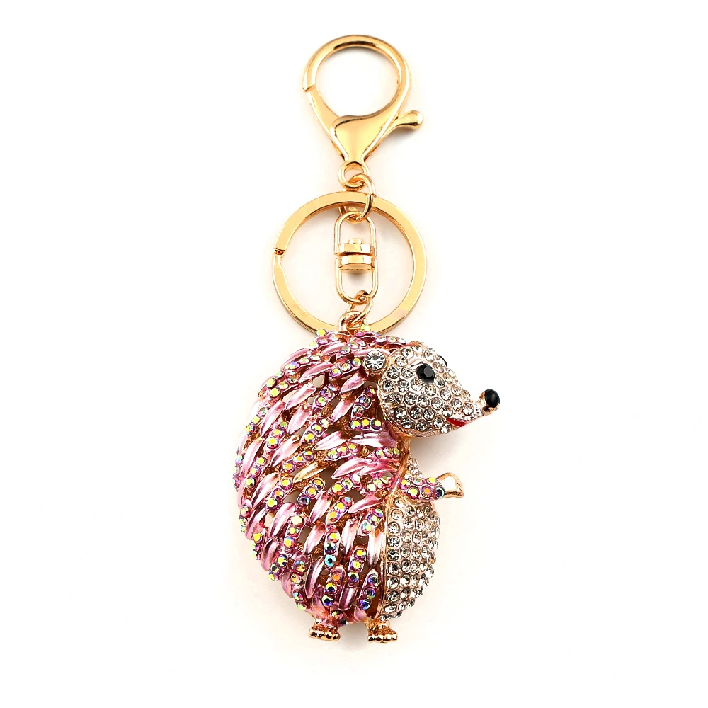 Igel-Strass-Schlüsselanhänger, niedlicher Waldtier-Taschenanhänger, Geschenk für Frauen, Teenager-Mädchen, Rucksack, Alltags-Geldbörsen-Accessoire, Schmuck – Detail 7