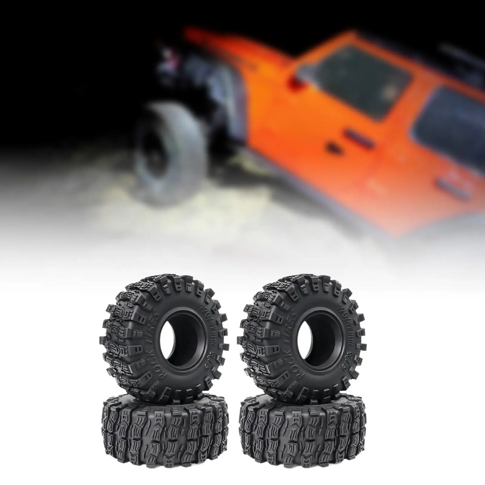 4 Stuks 1/10 RC Wielen en Banden RC Banden Eenvoudig te Installeren Rubber RC Crawler Autobanden RC Upgrade Deel voor DIY Toebehoren