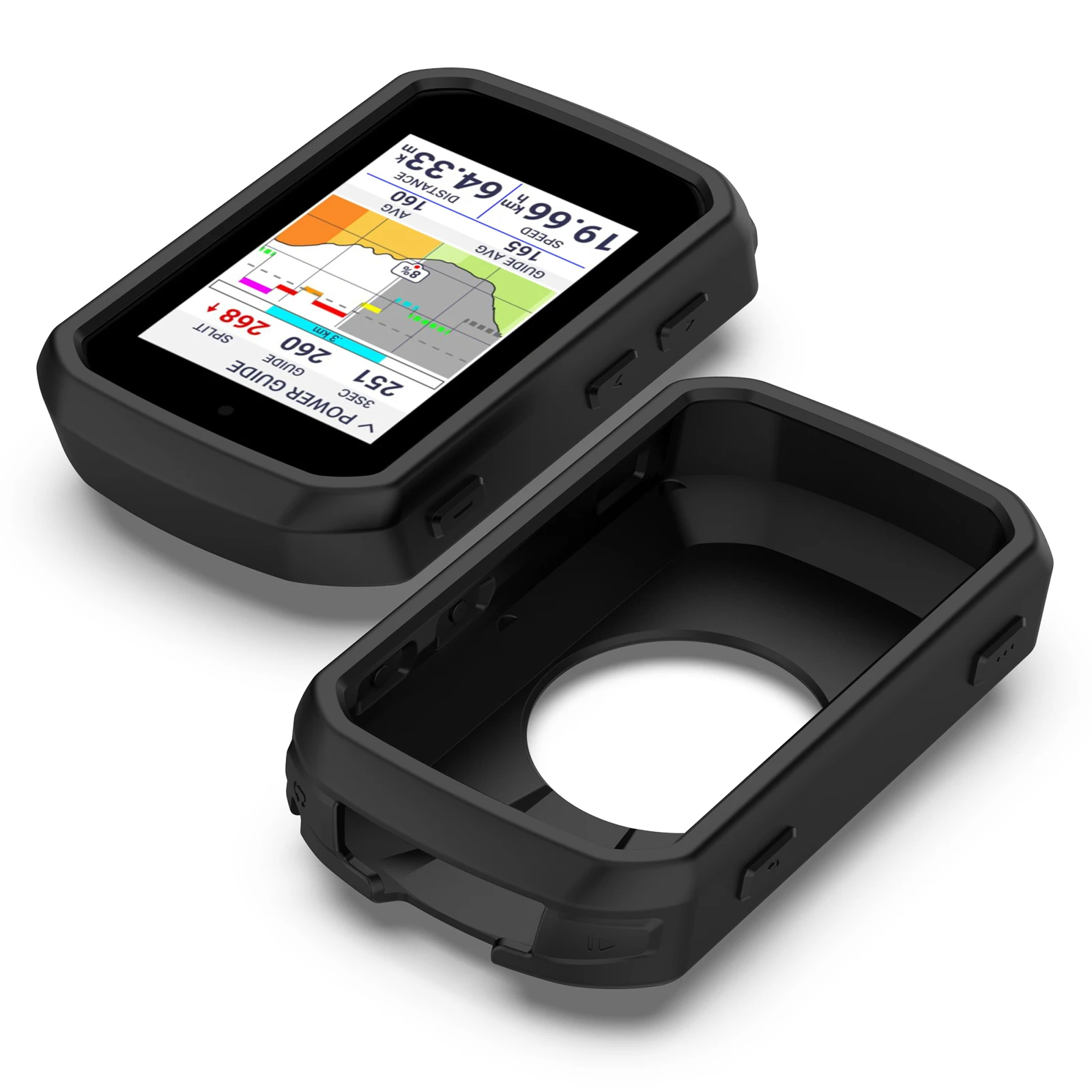 Tempered Glass (2Pcs) + Silicone Case For Garmin Edge 850 550 GPS Stopwatch Screen Protector Cover TPU Bumper Accessories