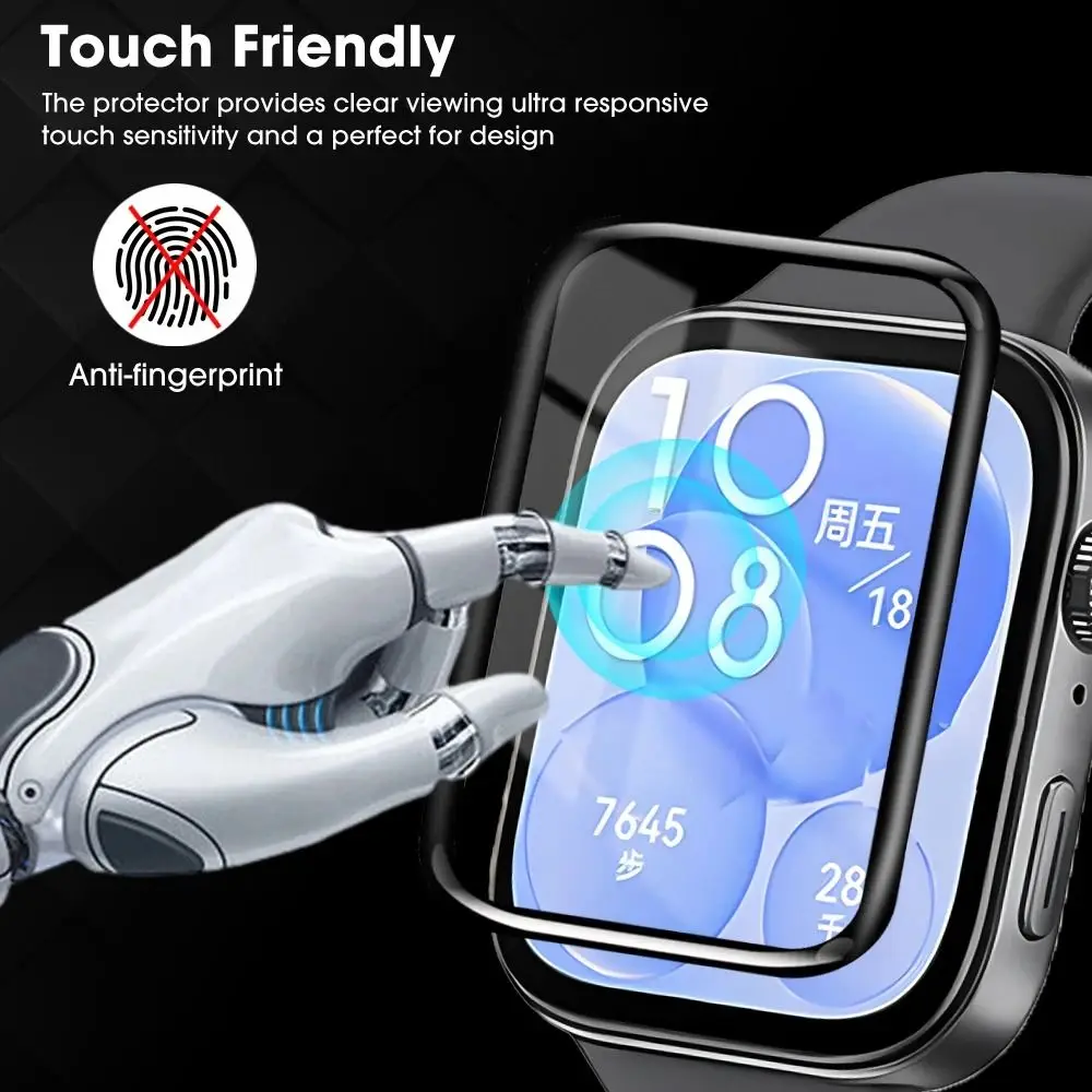 New 3D Curved Edge Protective Films Protective Full Screen Protector Smart Watch Cover Watch Films for Huawei Watch Fit 3