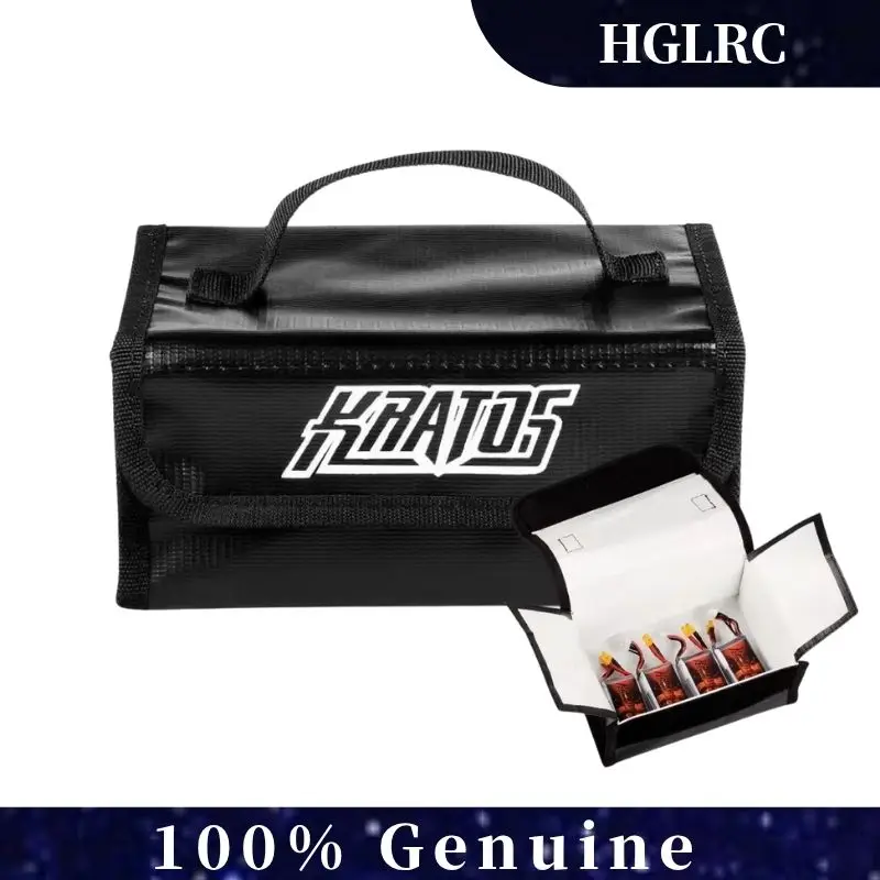 

HGLRC KRATOS Огнестойкая сумка для аккумулятора Lipo, безопасная зарядная сумка для аккумулятора FPV Drone RC Lipo 2-6S, чехол для хранения для Tattu Gens Ace,