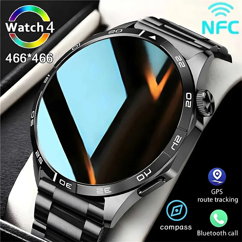 

2024 New Original For Xiaomi Huawei WATCH 4 Smartwatch Men GPS tracking AMOLED 466*466 HD screen NFC Bluetooth Call smartwatch