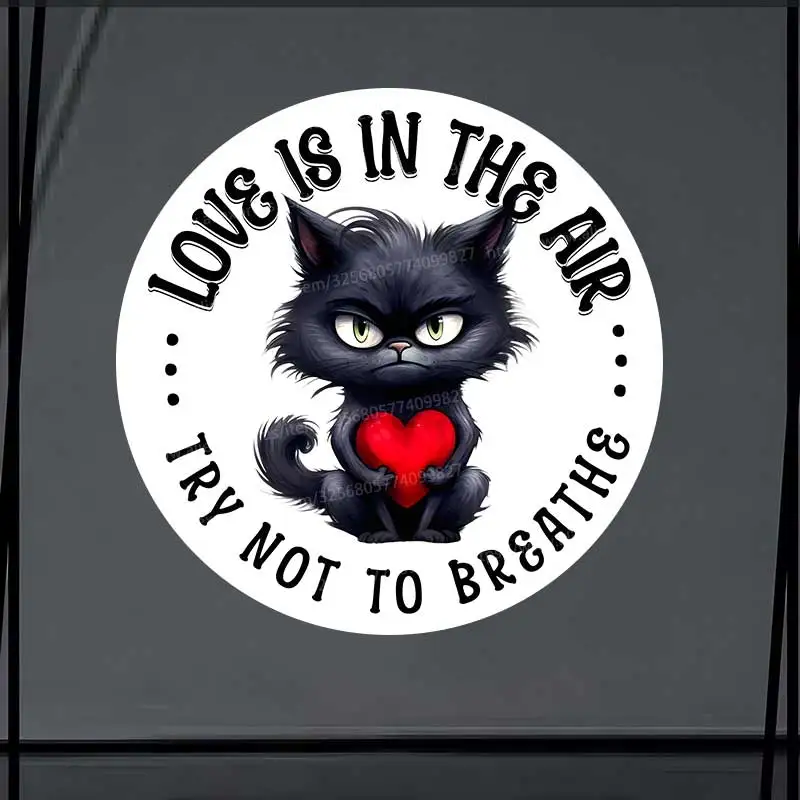 

Love Is In The Air Sticker, Funny Anti-Valentine's Car Sticker Waterproof Vinyl Decal on Bumper Rear Window Laptop Decals TM163