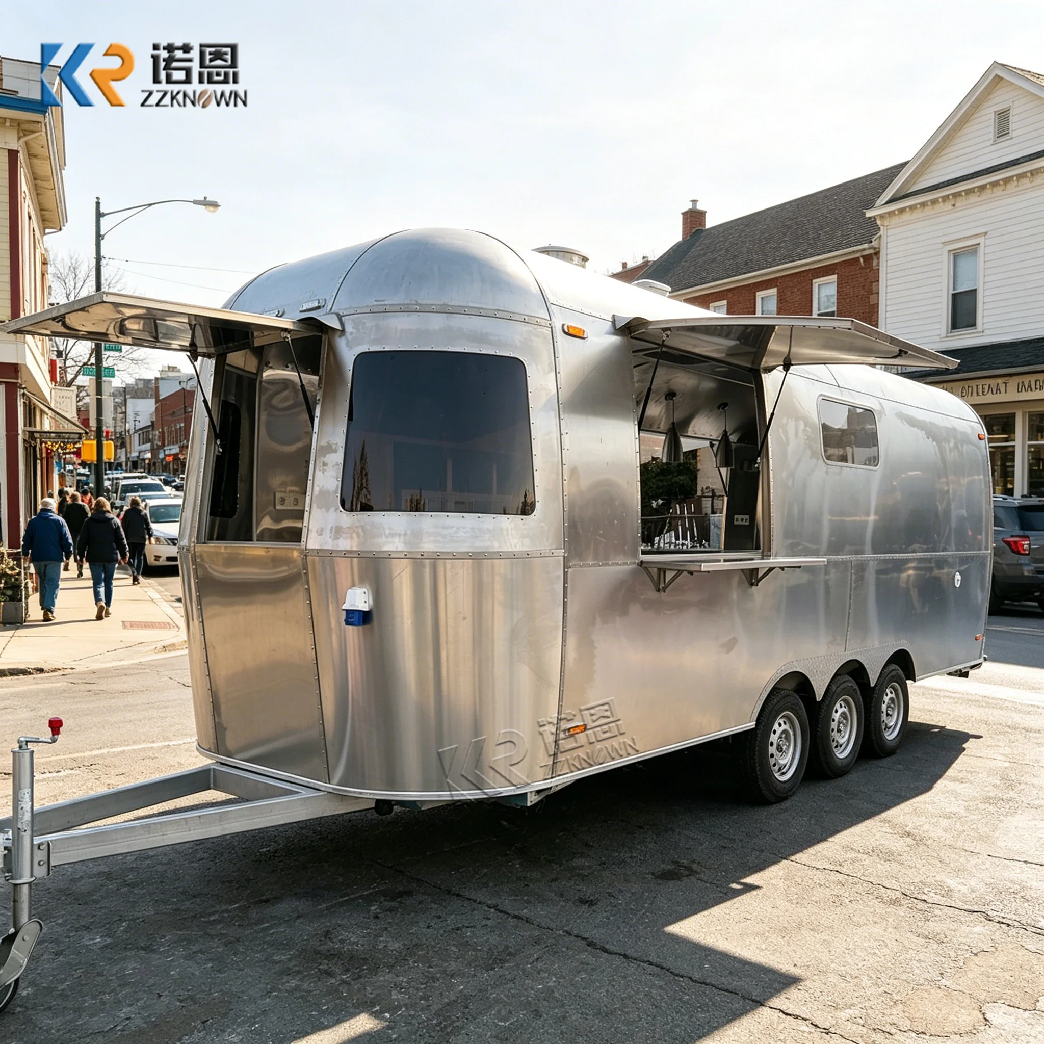 

Concession Food Truck Mobile Ice Cream Trailer Coffee Cart Street Hot Dog Truck USA Food Trailer Fully Equipped