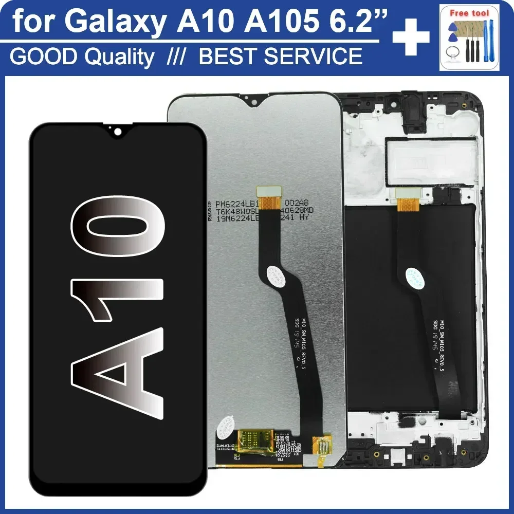 

6.2" LCD for Samsung Galaxy A10 LCD Display A105F Touch Screen Digitizer Replacement for Samung A10 A105M A105G A105F LCD Screen