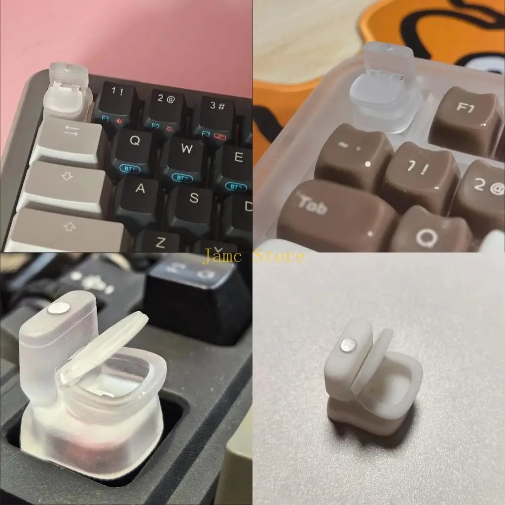 

LX0B Customizable ABS Plastic Toilet Keycap For Mechanical Keyboard With Clear Cover And Crosses Stem Fit