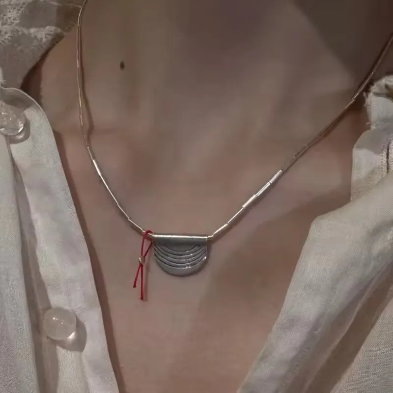 Women's 925 Sterling Silver Line Necklace
