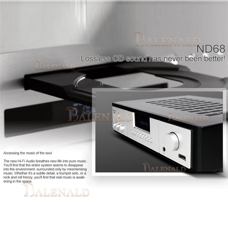 ND68 مضخم صوت Hifi رقمي عالي الطاقة للمنزل يعمل بالبلوتوث بدون فقدان USB