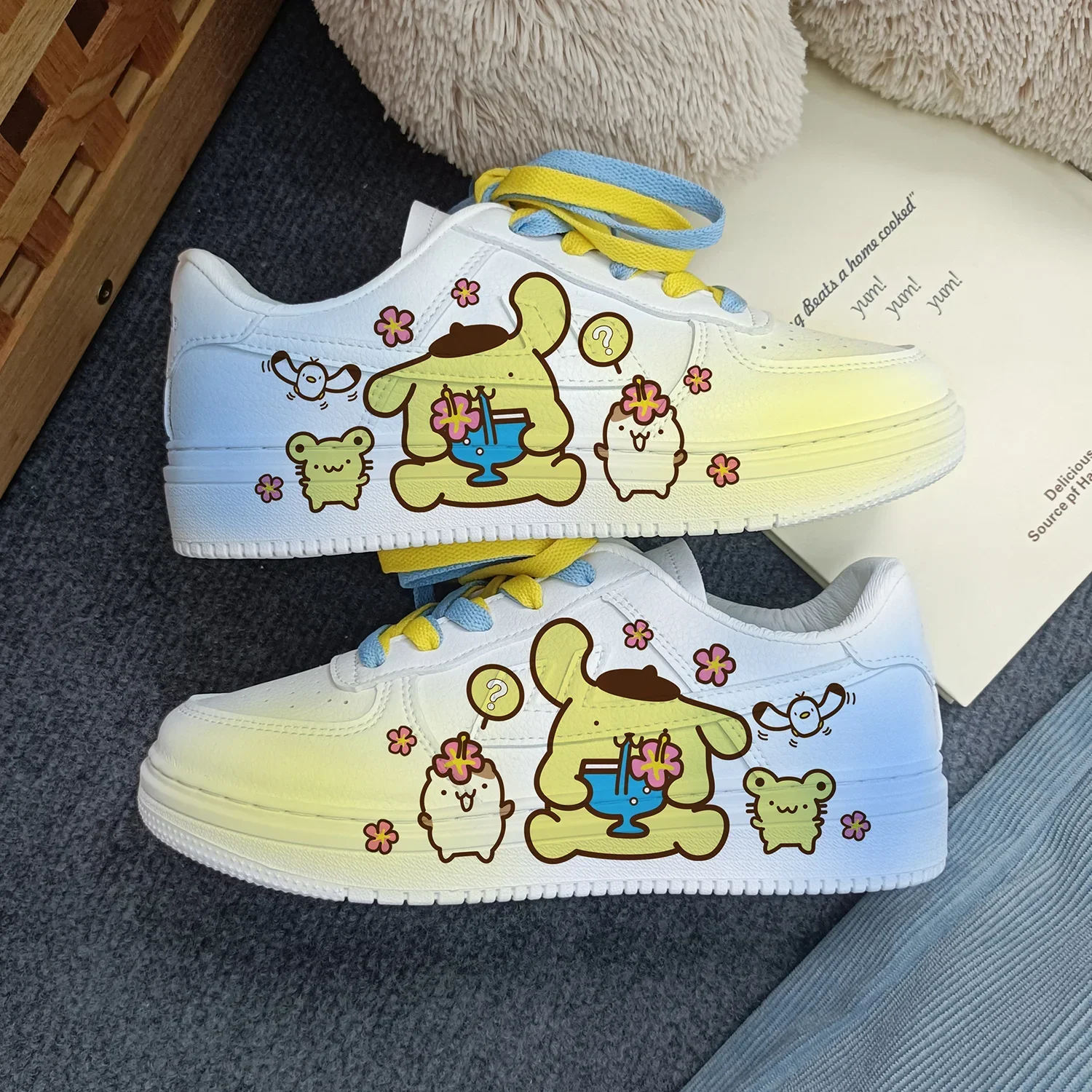 Cute cartoon Kuromi   princess cute Casual shoes soft sports shoes for girlfriend gift EU size 35-44