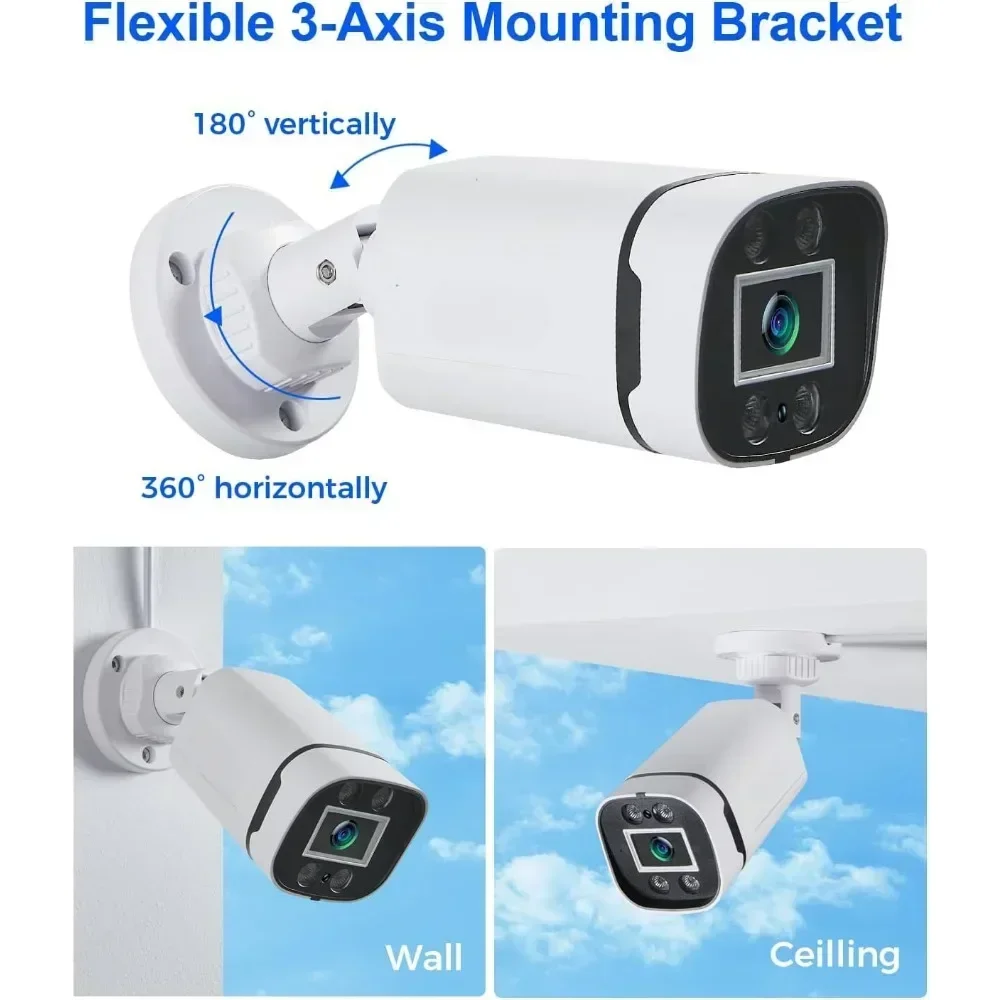 AHD Bullet Camera 720P/1080P/5MP Infrared Light / Warming Light Full Color HD Indoor Home Security Monitoring Camera