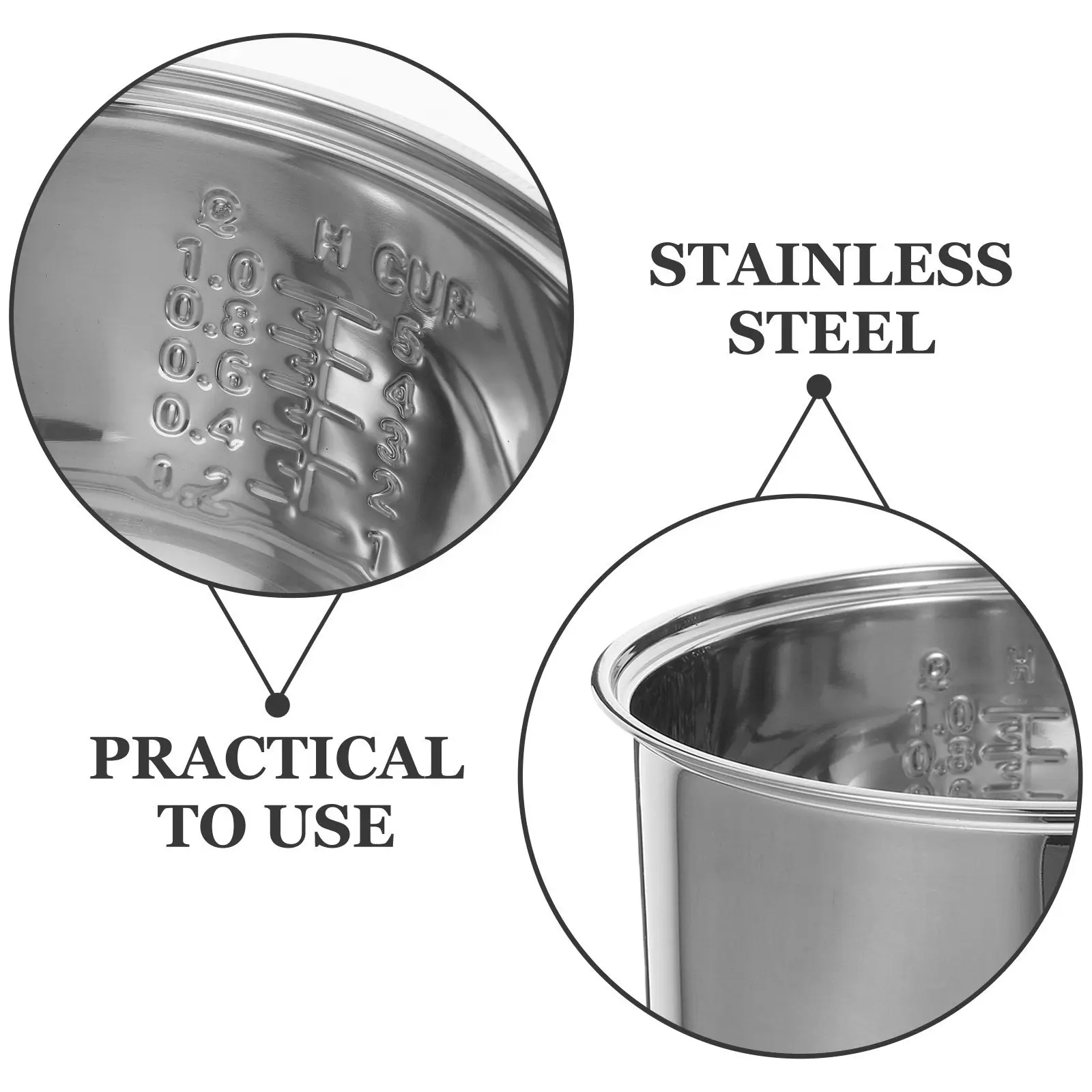 

Rice Cooker Inner Pot Stainless Steel Replacement Parts Universal Accessories Household Electric Cooking Utensils Efficient Heat