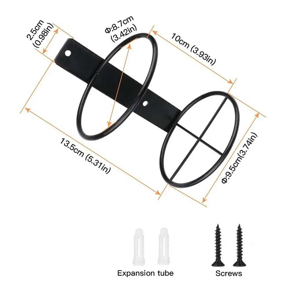 Iron Wall Mounted Wine Bottle Holder Simple Black Single Bottles Display Racks Decorative Space Saving Wine Rack for Home