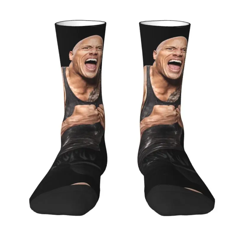 

Dwayne The Rock Johnson Meme Dress Socks for Men Women Warm Fashion Crew Socks