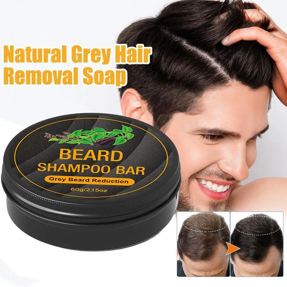 Shampoing à la barre pour assombrissement de la barbe, couverture des cheveux gris Fallopia, enlever les cheveux, Regina, assombrissant, noir, blanc, gris, K1E3