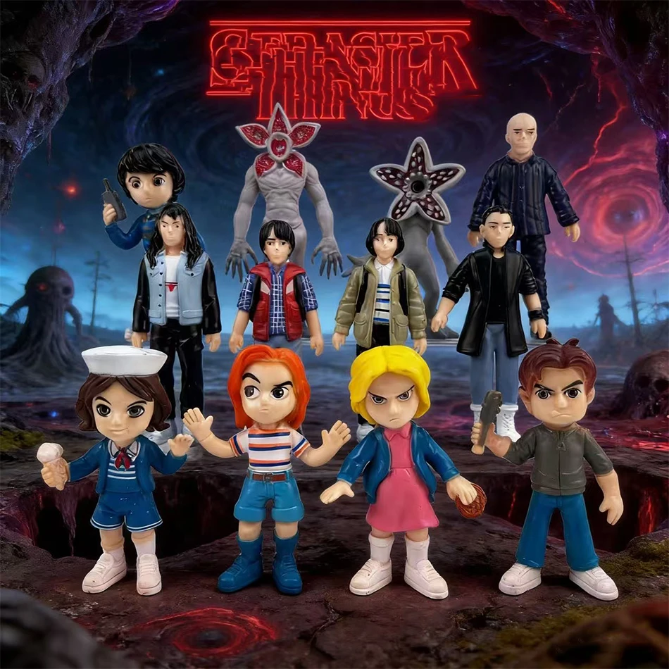 6-12 unids/set personajes del juego de dibujos animados figuras de juguete lindo once muñecos Demogorgon niños regalos de bebé para niños niñas de Halloween