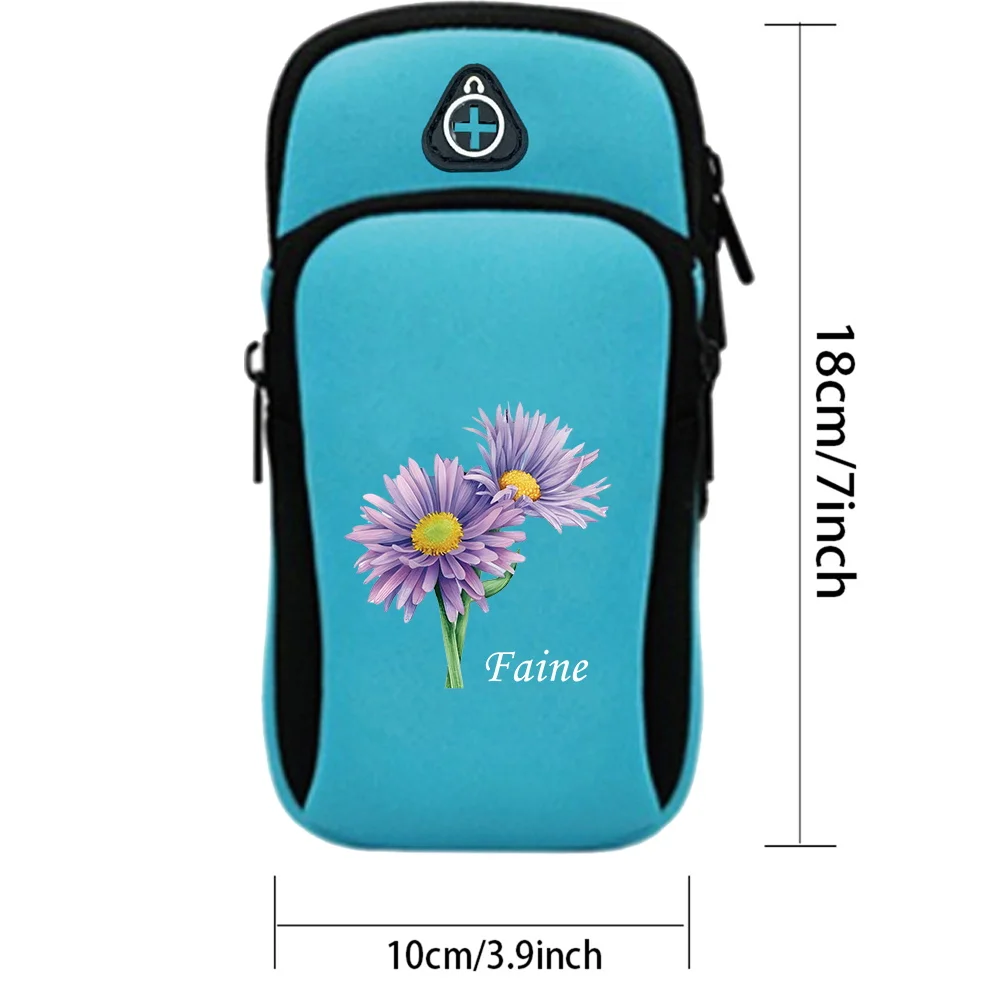 Personalized Customized Mobile Phone Arm Bag with Earphone Jack Waterproof and Breathable Sports Running Bag for Gym.