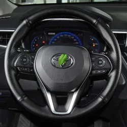 Genuine Leather Car Steering Wheel Cover for Toyota Avalon Camry Crown RAV4 2018-2022 Customize Hand-stitched Car Interior